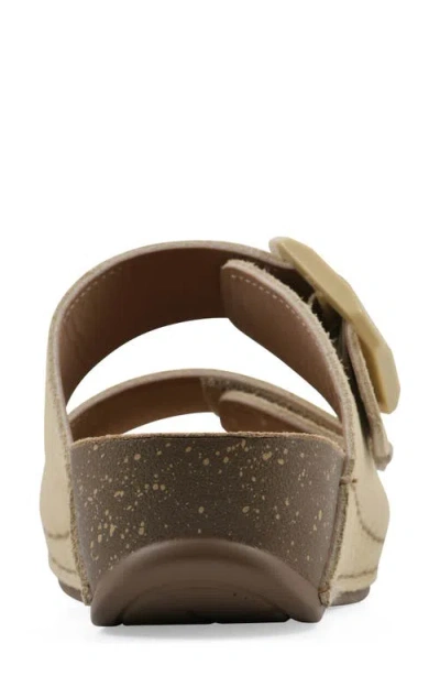 Cliffs By White Mountain Fearful Wedge Sandal In Butter Cream Suede