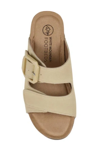 Cliffs By White Mountain Fearful Wedge Sandal In Butter Cream Suede