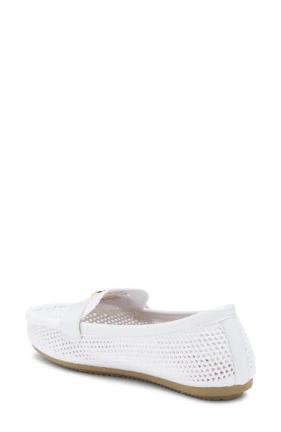Gloria Vanderbilt Knit Penny Loafer In White