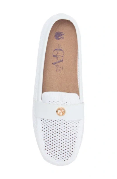 Gloria Vanderbilt Knit Penny Loafer In White