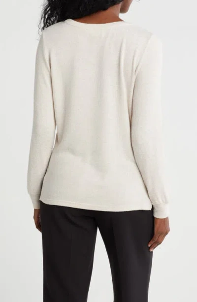 By Design Mavis Zip Pocket Pullover In White
