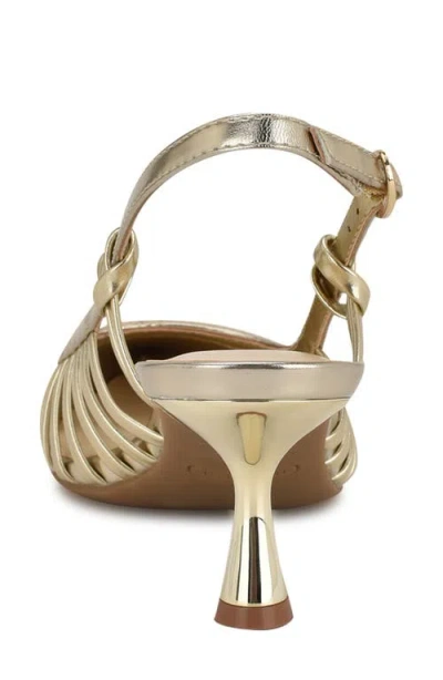 Nine West Women's Resta Pointy Toe Slingback Pumps In Gold
