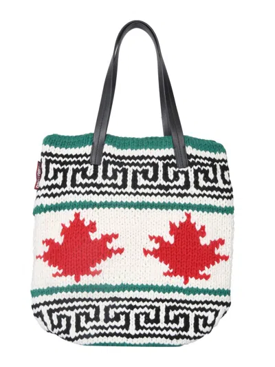 Dsquared2 Large Shopping Bag In White