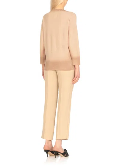 Fabiana Filippi Beige Cotton And Linen Sweater In Beige
