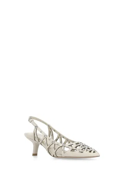 Ash 50mm Leather Pumps In Beige