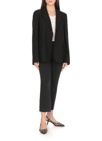 Ash Studded Arrow Toe Kitten Heel Sandals In Black