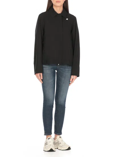 K-way Black Arabel Strech Jacket In Black