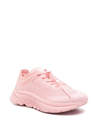 Kenzo Low Top Sneakers With Mesh Upper And Rubber Sole In Pink