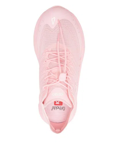Kenzo Low Top Sneakers With Mesh Upper And Rubber Sole In Pink