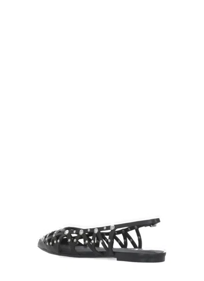Ash Bazaar Slingback Stud Embellsished Sandals In Black