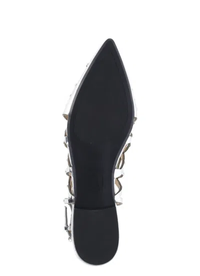 Ash Bazaar Slingback Stud Embellished Sandals In Silver