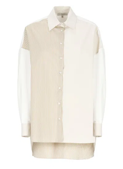 Antonelli Beige Cotton And Silk Shirt In Beige