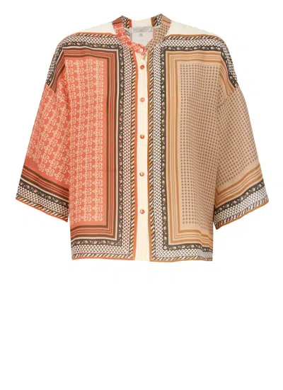 Antonelli Orange Cloe Shirt In Multi