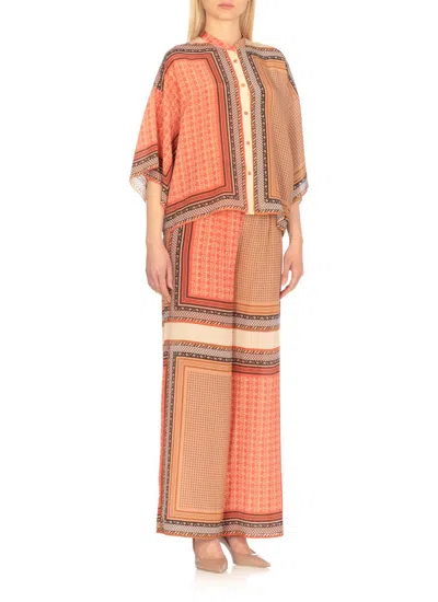 Antonelli Orange Cloe Shirt In Multi
