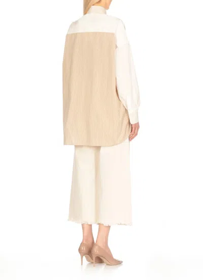 Antonelli Beige Cotton And Silk Shirt In Beige