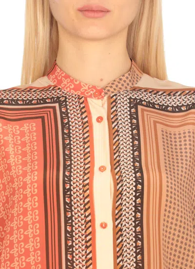 Antonelli Orange Cloe Shirt In Multi