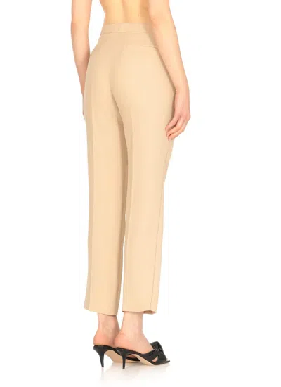 Fabiana Filippi Beige Viscose And Linen Pants In Beige