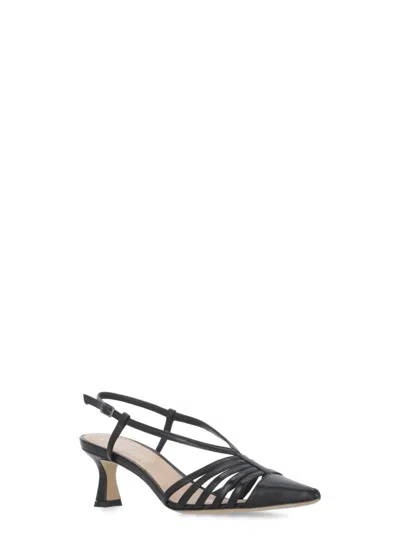 Julie Dee Leather Sandals In Black
