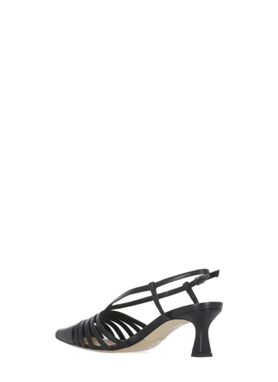 Julie Dee Leather Sandals In Black
