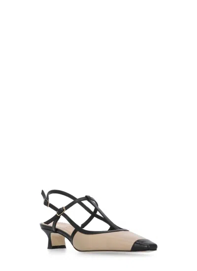 The Seller 40mm Leather Ankle-strap Pumps In Black