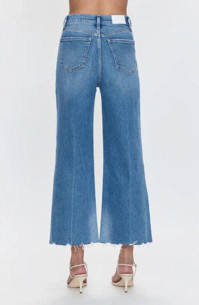 Pistola Lana Crop High Rise Ultra Wide Leg Jeans In Rhythm Vintage In Blue