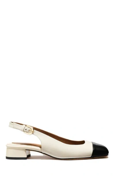 Margaux The Darcy Slingback In Cream And Black
