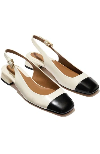 Margaux The Darcy Slingback In Cream And Black
