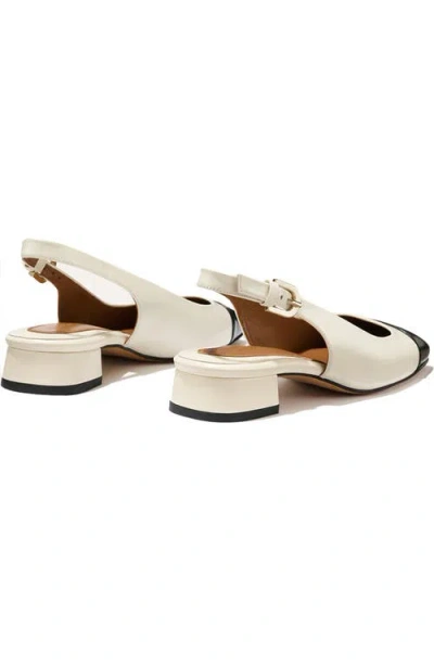 Margaux The Darcy Slingback In Cream And Black