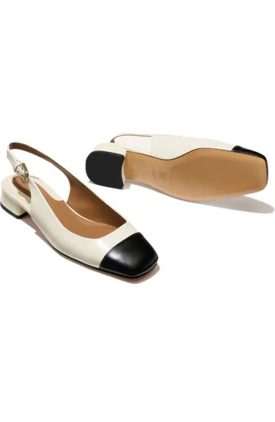 Margaux The Darcy Slingback In Cream And Black