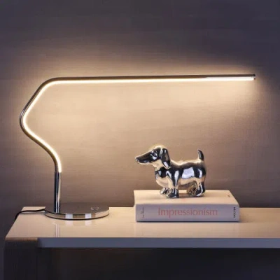 Jonathan Y Julian 15in Led Integrated Task Lamp In Chrome