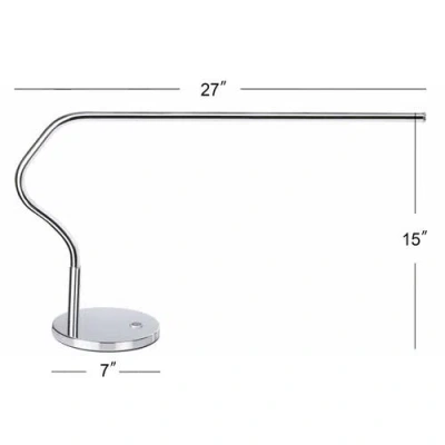 Jonathan Y Julian 15in Led Integrated Task Lamp In Chrome
