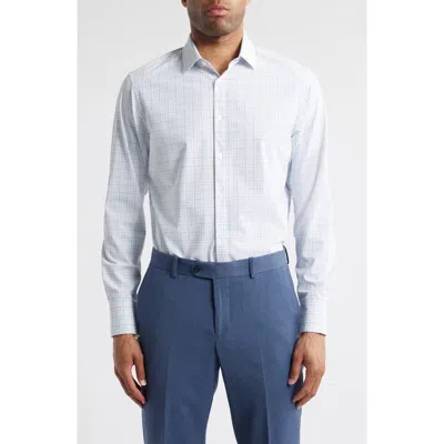 Mizzen + Main Mizzen+main Leeward Trim Fit Check Stretch Button-up Shirt In White Cameron Plaid