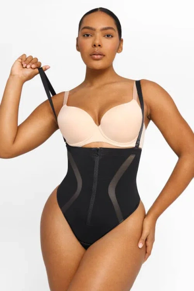 Shapellx Inner Armor X Comfy Sculpting Thong In Classic Black