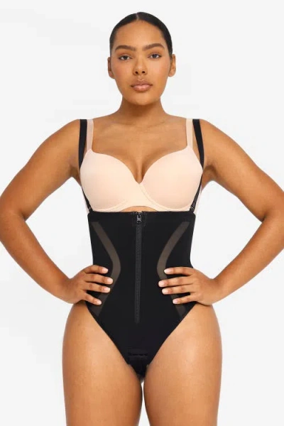 Shapellx Inner Armor X Comfy Sculpting Thong In Classic Black