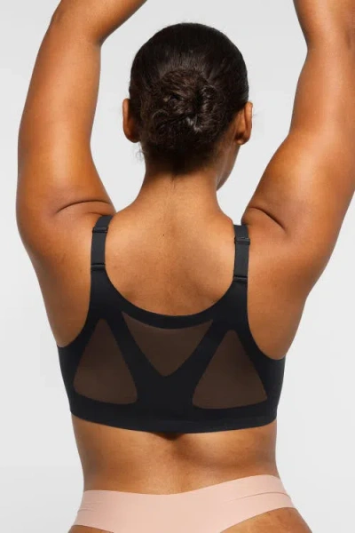 Shapellx Wireless Front-hook Back Smooth Bra In Classic Black