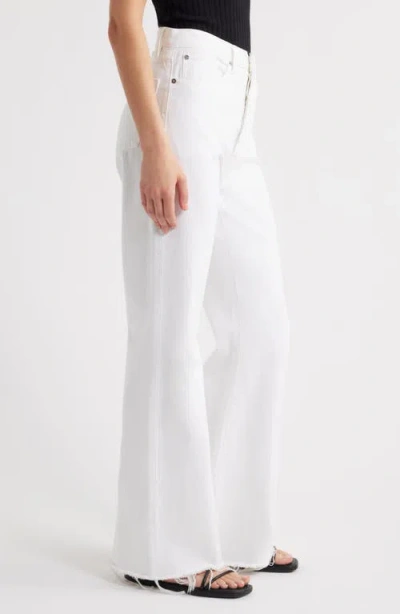 Frame The Pencil Crop High Waist Ankle Slim Straight Leg Jeans In White