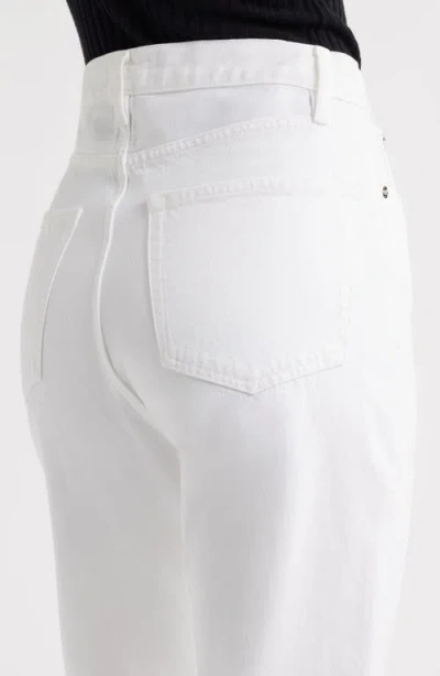 Frame The Pencil Crop High Waist Ankle Slim Straight Leg Jeans In White