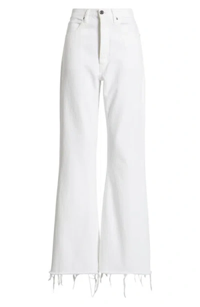 Frame The Pencil Crop High Waist Ankle Slim Straight Leg Jeans In White