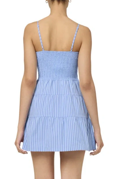 Florence By Mills Stripe Tiered Minidress In Wind C Stripe