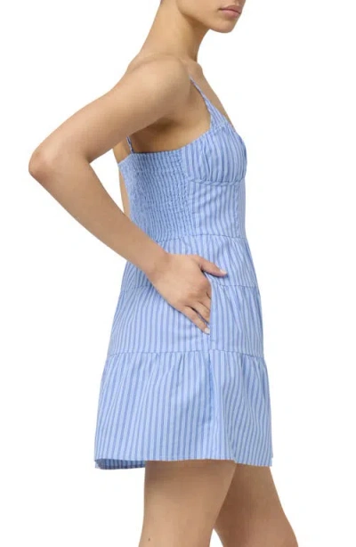 Florence By Mills Stripe Tiered Minidress In Wind C Stripe