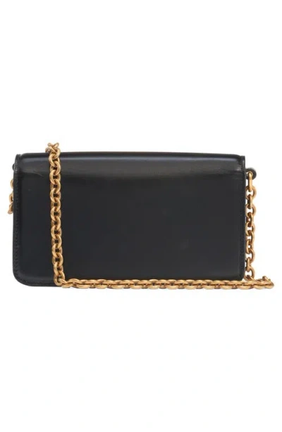 Valentino Garavani Vain Small Vlogo Leather Clutch Bag In Black