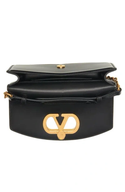 Valentino Garavani Vain Small Vlogo Leather Clutch Bag In Black