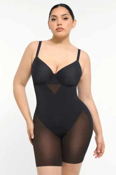 Shapellx Airslim Full Coverage Seamless Shaping Bodysuit In Classic Black