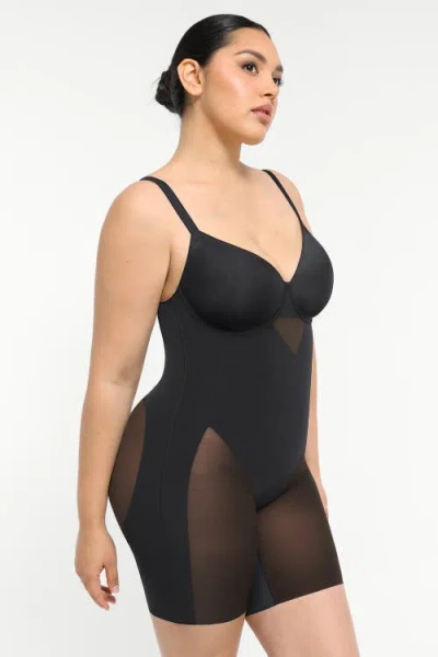 Shapellx Airslim Full Coverage Seamless Shaping Bodysuit In Classic Black
