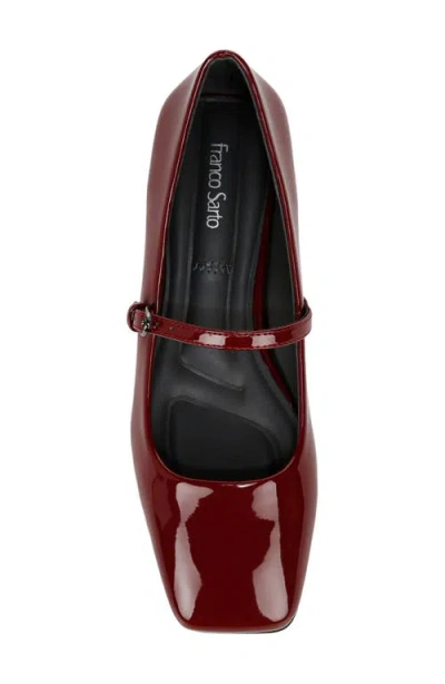 Franco Sarto Women's Tinsley Square Toe Mary Jane Flats In Burgundy Red