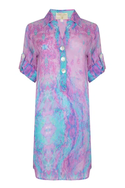 Sophia Alexia Women's Pink / Purple Fantasy Pink Beach Shirt In Pink/purple