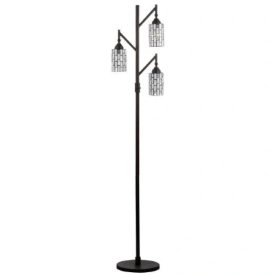 Jonathan Y Lewis Tiffany-style 71" Multi-light Led Floor Lamp, Bronze In Bronze