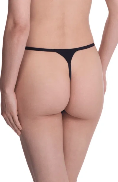 Natori Verge Adjustable String Thong In Black