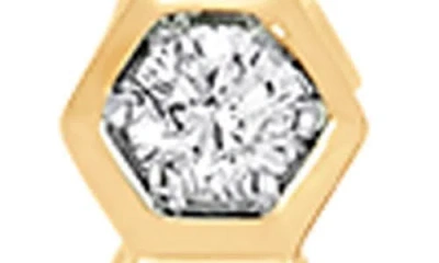 Sara Weinstock 18k Yellow Gold Honey Comb Diamond Huggie Earrings In Yellow Gold/diamond