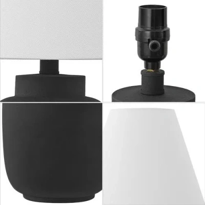 Jonathan Y Elinore 24.5" Minimalist Scandinavian Resin/iron Ginger Jar Led Table Lamp In Matte Black